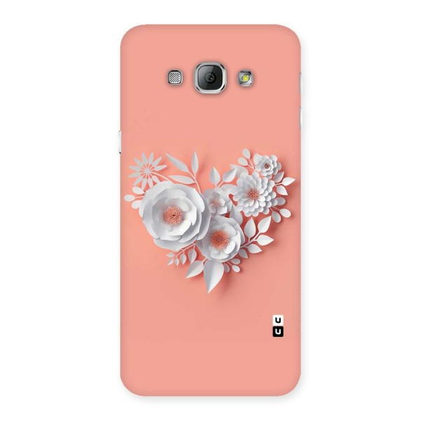 White Paper Flower Back Case for Galaxy A8