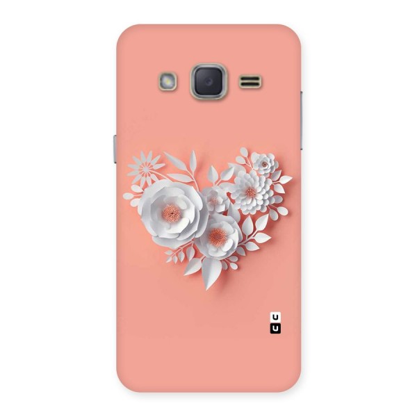 White Paper Flower Back Case for Galaxy J2