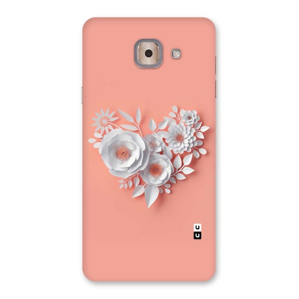 White Paper Flower Back Case for Galaxy J7 Max