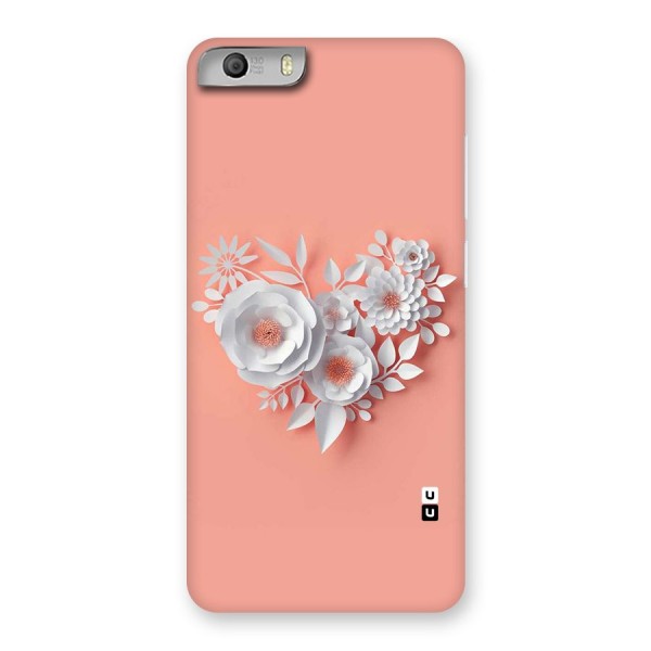 White Paper Flower Back Case for Micromax Canvas Knight 2