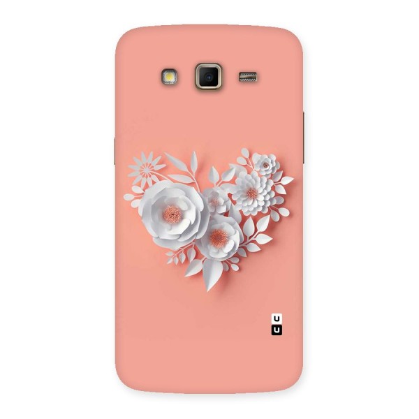 White Paper Flower Back Case for Samsung Galaxy Grand 2
