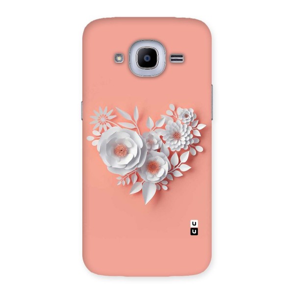 White Paper Flower Back Case for Samsung Galaxy J2 Pro