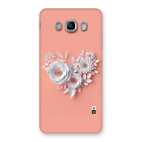 White Paper Flower Back Case for Samsung Galaxy J5 2016