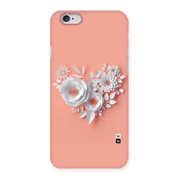 White Paper Flower Back Case for iPhone 6 6S