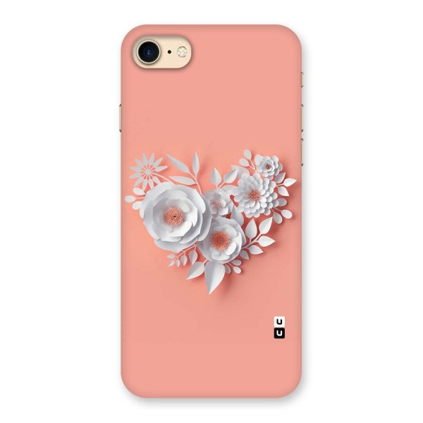 White Paper Flower Back Case for iPhone 7
