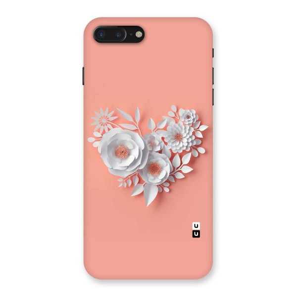 White Paper Flower Back Case for iPhone 7 Plus