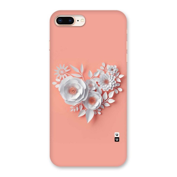 White Paper Flower Back Case for iPhone 8 Plus
