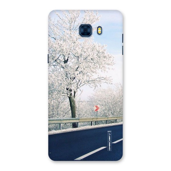 White Snow Tree Back Case for Galaxy C7 Pro