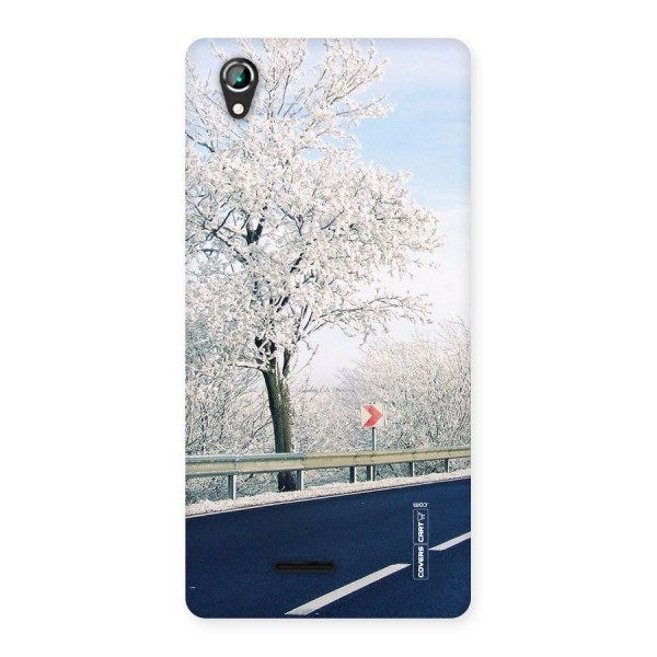 White Snow Tree Back Case for Lava Iris 800