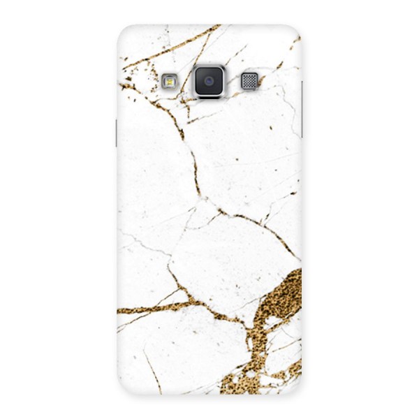White and Gold Design Back Case for Galaxy A3