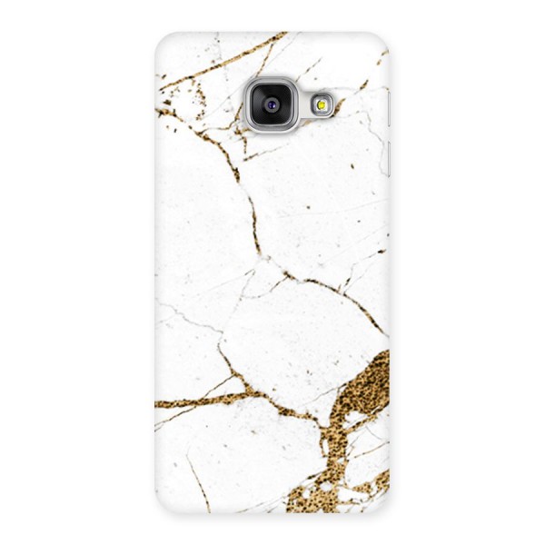 White and Gold Design Back Case for Galaxy A3 2016