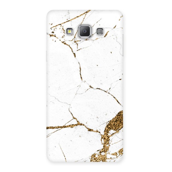 White and Gold Design Back Case for Galaxy A7