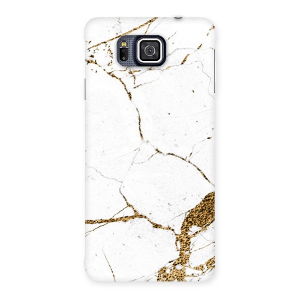 White and Gold Design Back Case for Galaxy Alpha