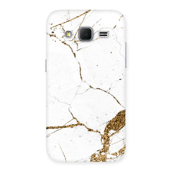 White and Gold Design Back Case for Galaxy Core Prime
