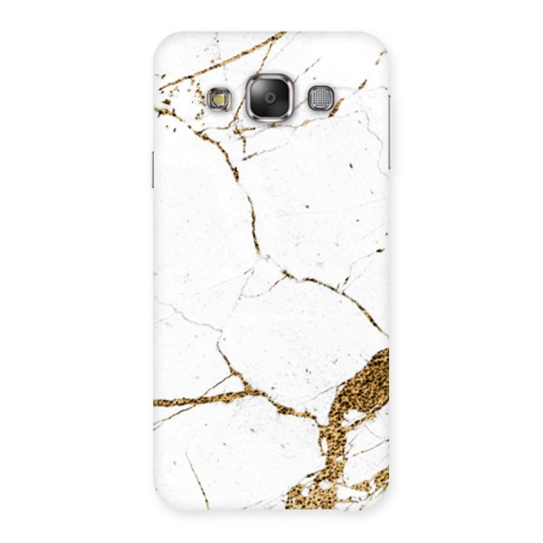 White and Gold Design Back Case for Galaxy E7