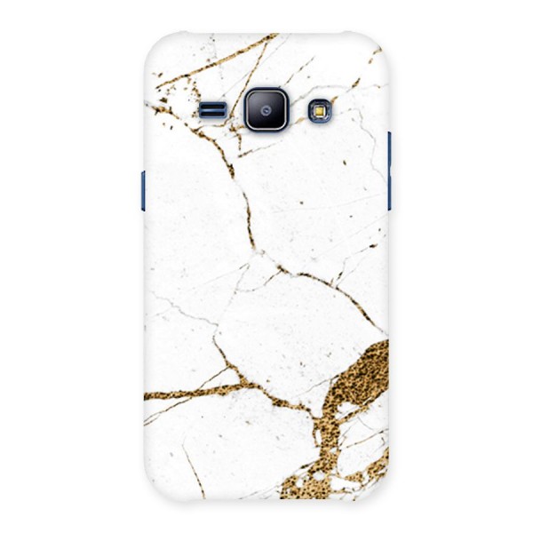White and Gold Design Back Case for Galaxy J1