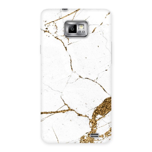 White and Gold Design Back Case for Galaxy S2