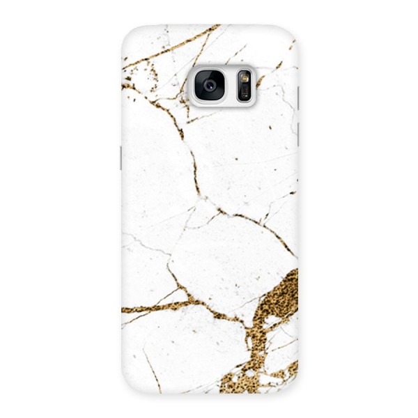 White and Gold Design Back Case for Galaxy S7 Edge