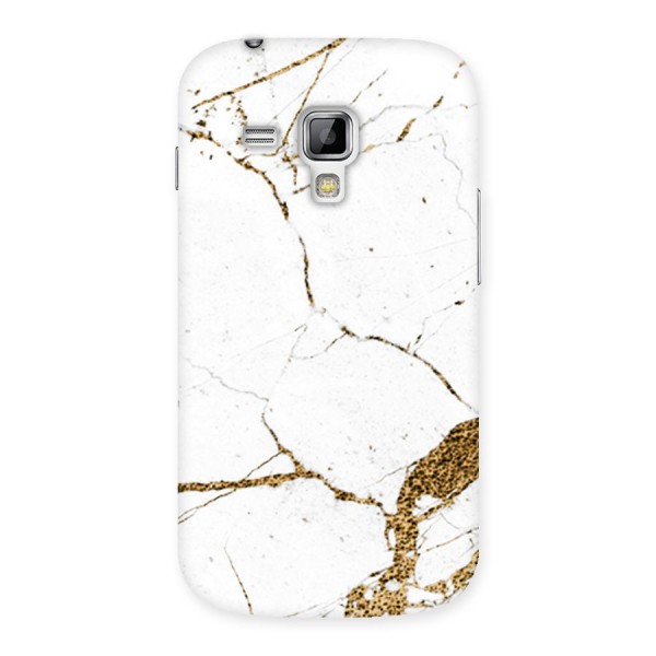 White and Gold Design Back Case for Galaxy S Duos