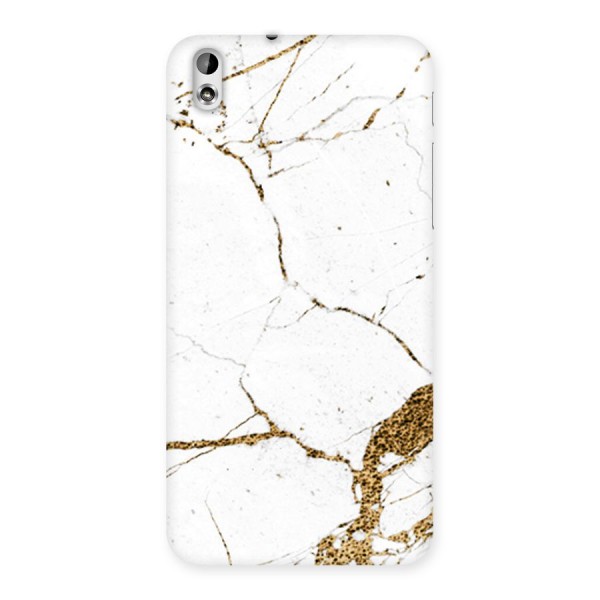 White and Gold Design Back Case for HTC Desire 816