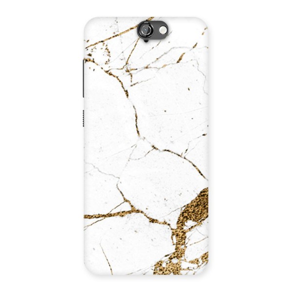 White and Gold Design Back Case for HTC One A9