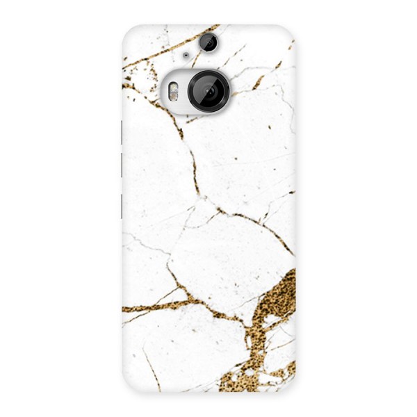 White and Gold Design Back Case for HTC One M9 Plus