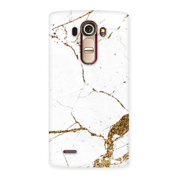White and Gold Design Back Case for LG G4
