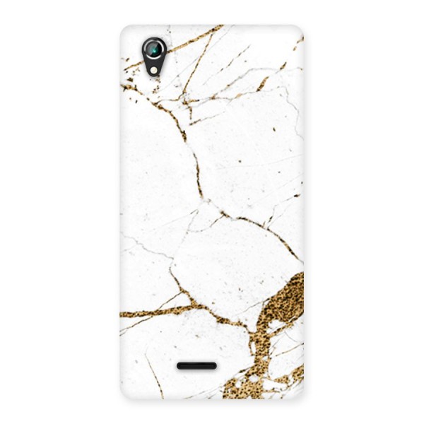 White and Gold Design Back Case for Lava Iris 800