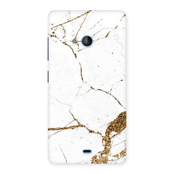 White and Gold Design Back Case for Lumia 540