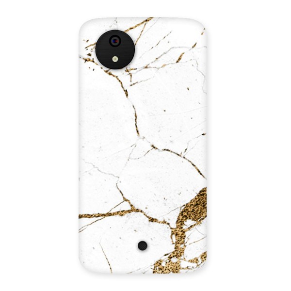 White and Gold Design Back Case for Micromax Canvas A1