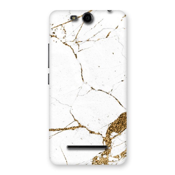 White and Gold Design Back Case for Micromax Canvas Juice 3 Q392
