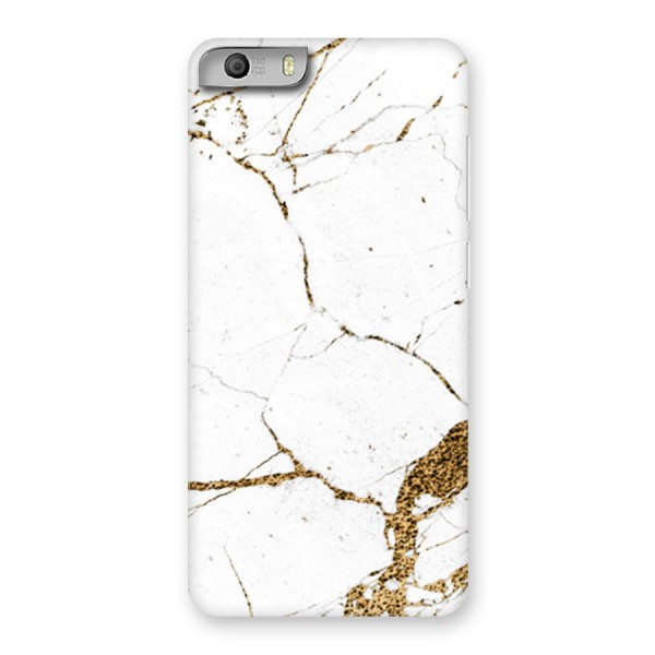 White and Gold Design Back Case for Micromax Canvas Knight 2