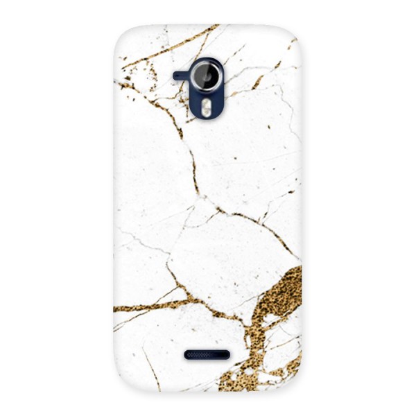 White and Gold Design Back Case for Micromax Canvas Magnus A117