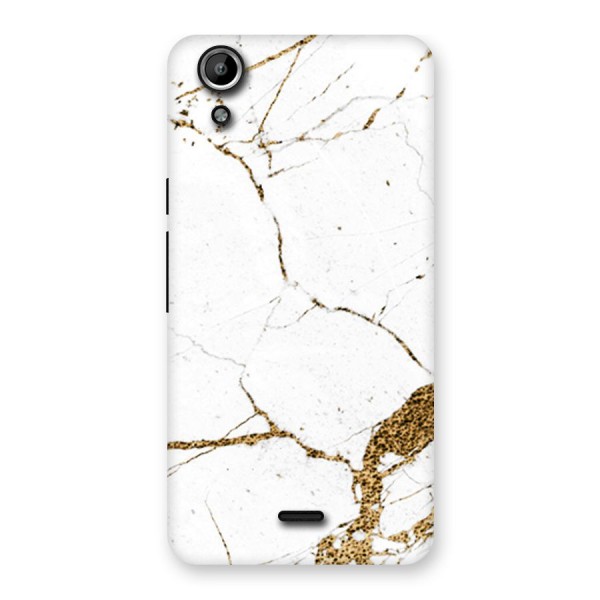 White and Gold Design Back Case for Micromax Canvas Selfie Lens Q345