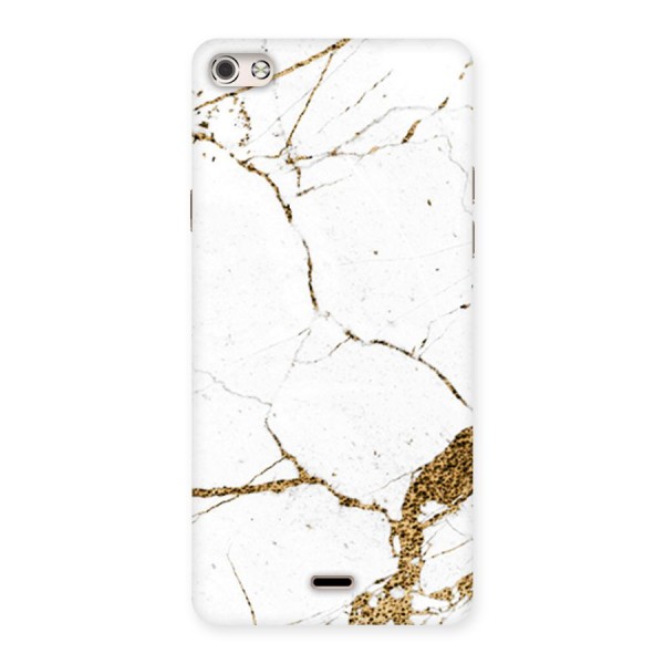 White and Gold Design Back Case for Micromax Canvas Silver 5