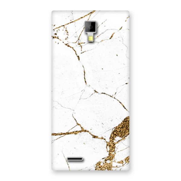 White and Gold Design Back Case for Micromax Canvas Xpress A99