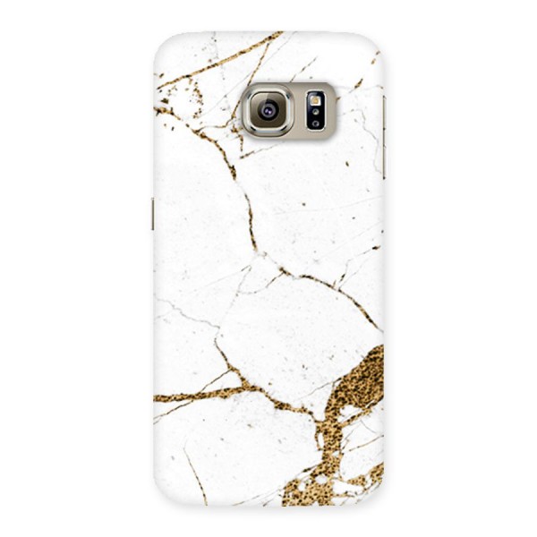White and Gold Design Back Case for Samsung Galaxy S6 Edge