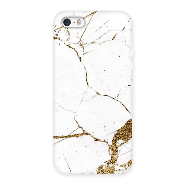 White and Gold Design Back Case for iPhone SE