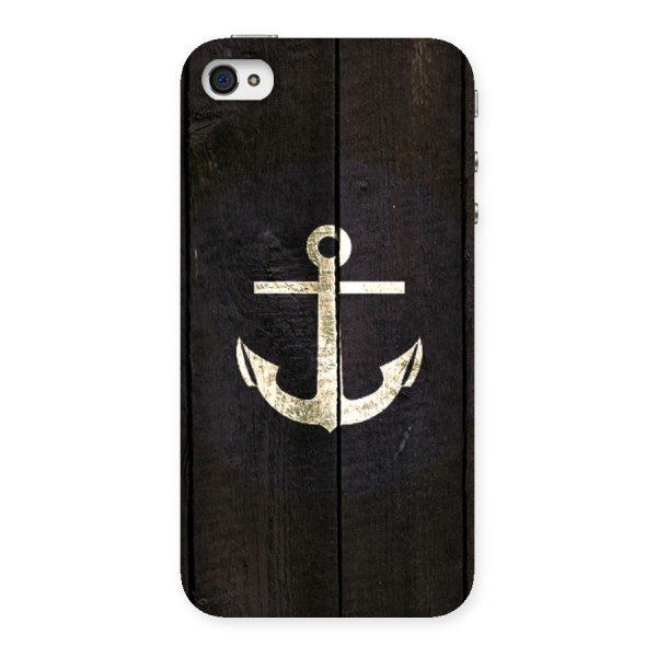 Wood Anchor Back Case for iPhone 4 4s