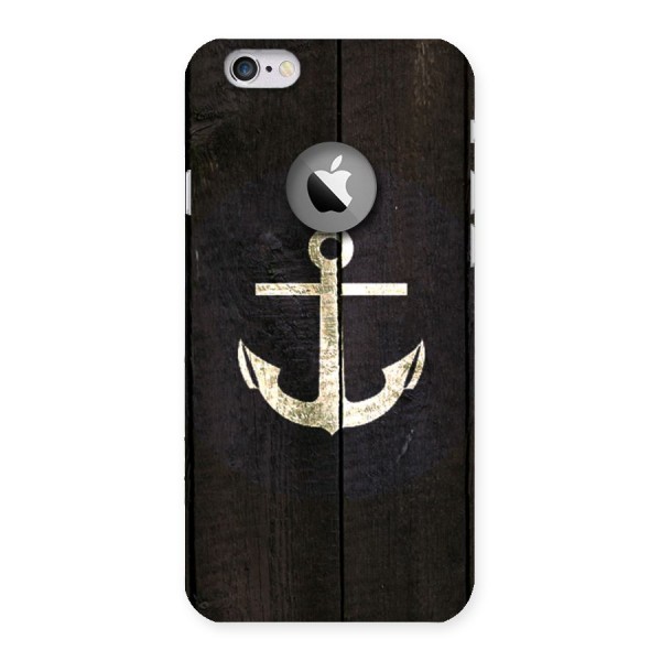 Wood Anchor Back Case for iPhone 6 Logo Cut