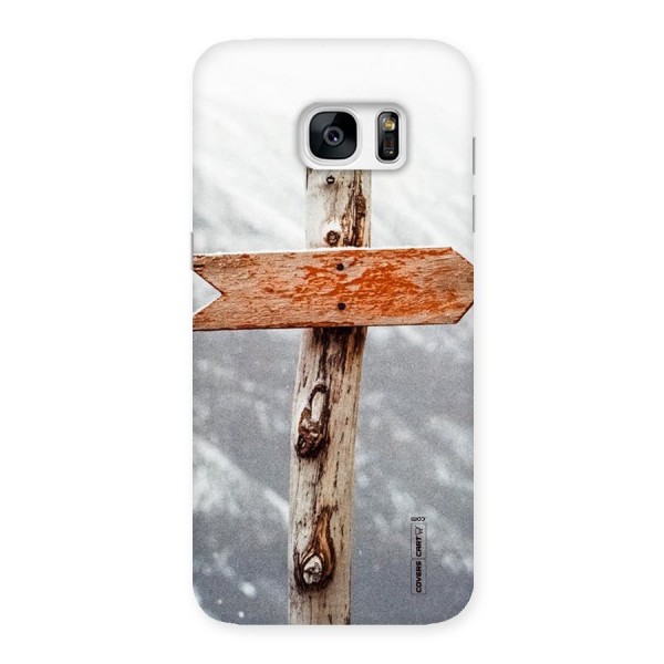 Wood And Snow Back Case for Galaxy S7 Edge