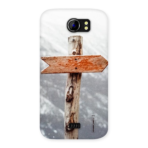 Wood And Snow Back Case for Micromax Canvas 2 A110