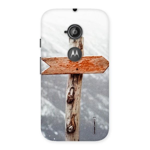 Wood And Snow Back Case for Moto E 2nd Gen