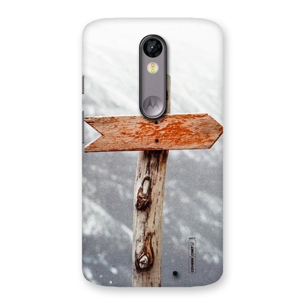 Wood And Snow Back Case for Moto X Force