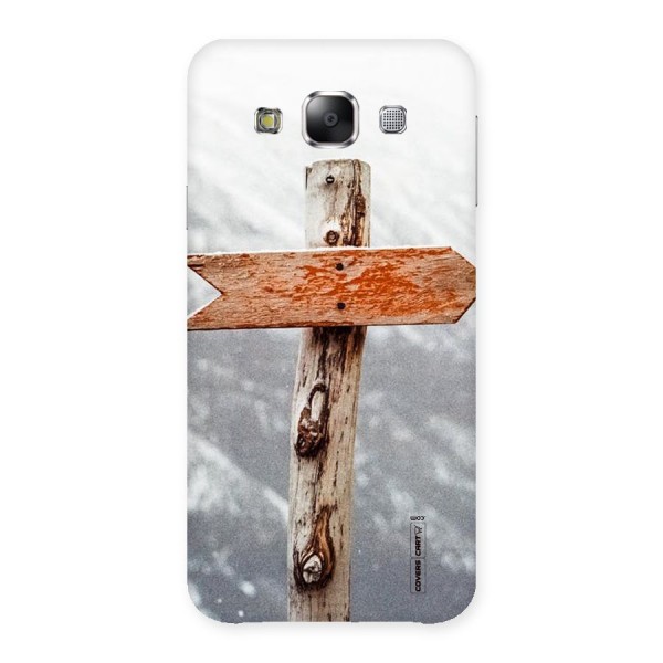 Wood And Snow Back Case for Samsung Galaxy E5