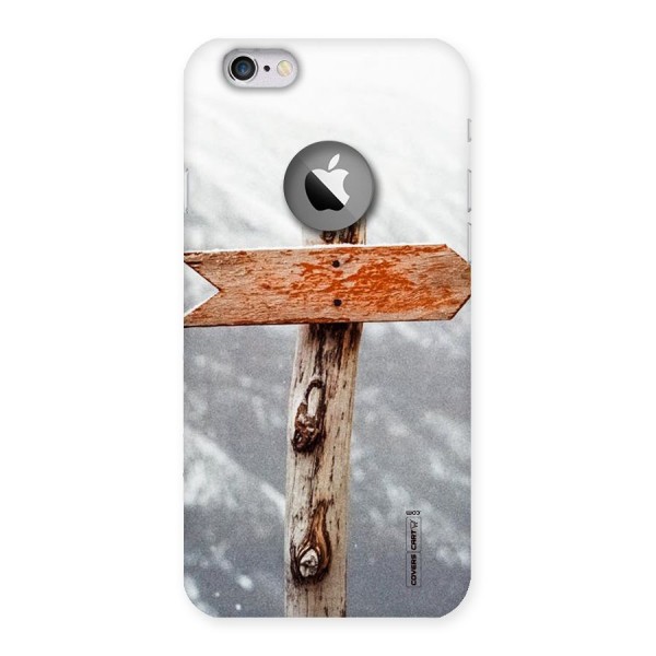 Wood And Snow Back Case for iPhone 6 Logo Cut