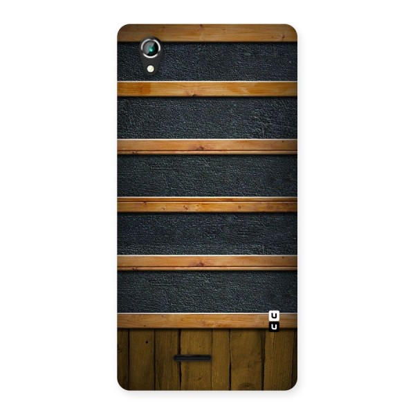 Wood Design Back Case for Lava Iris 800