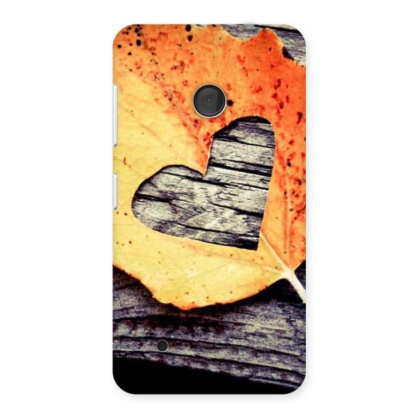 Wood Heart Leaf Back Case for Lumia 530