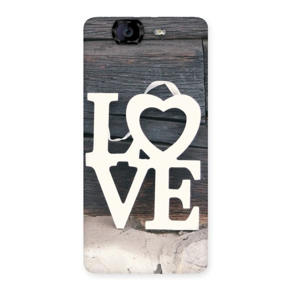 Wood Love Lock Back Case for Canvas Knight A350