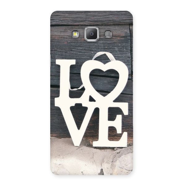 Wood Love Lock Back Case for Galaxy A7